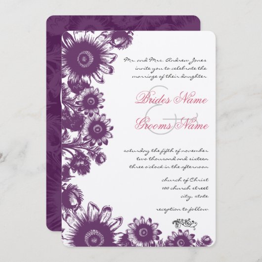  pruimelbloemen Weddenschappen Kaart (Voorkant / Achterkant)