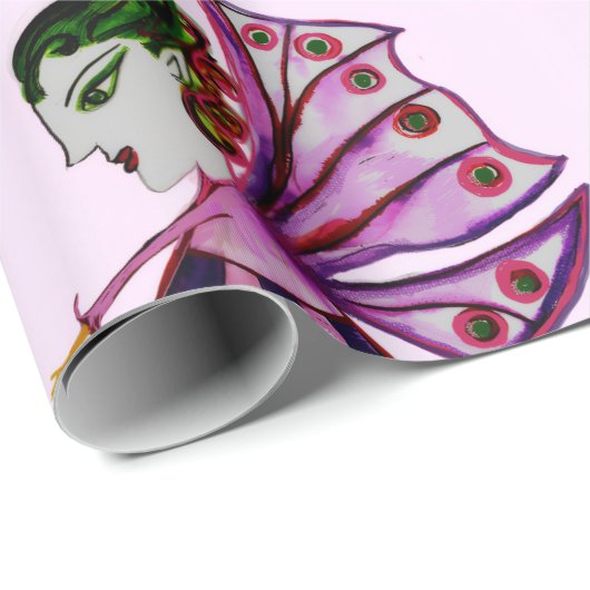 pruimelfee-inpakpapier cadeaupapier (Rol Hoek)