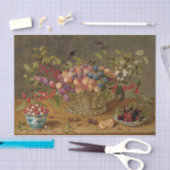 Pruimen, abrikozen, kersen en aalbessen in een man tissuepapier (Craft)