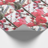 pruimen bloesem roze bloemen 2 verpakkingspapier cadeaupapier (Hoek)