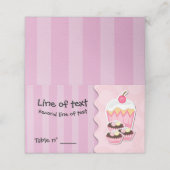 Pruimen en snoepgoed plaatskaartje (Buitenkant ongevouwen)