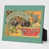  pruimen fruitlabel tafelblad fotoplaat (Zijkant)