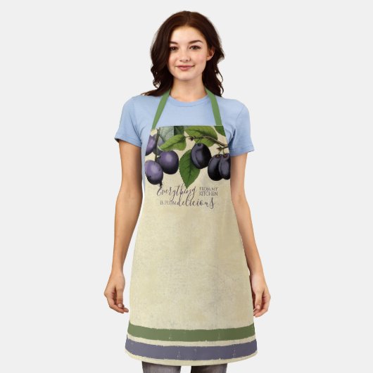  pruimen heerlijke keuken voor het bakken schort (Gedragen)