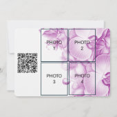 Pruimen Huwelijk Save the Date Vier Foto's & QR Co (Achterkant)