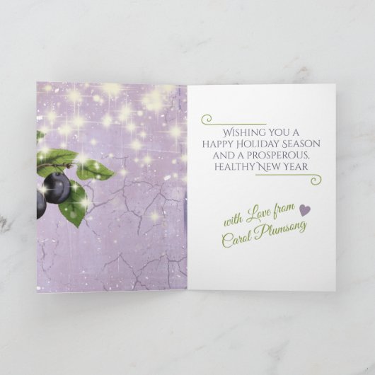 pruimen jam bewaart huisblikken feestdagen kaart (Binnen)