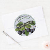  pruimen jam bewaart huisbliksetiket ronde sticker (Envelop)