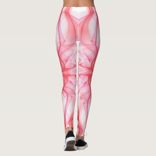 Pruimen van roodrok op wit leggings (Achterkant)