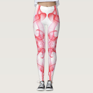 Pruimen van roodrok op wit leggings