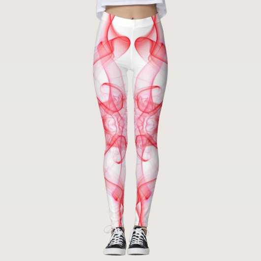 Pruimen van roodrok op wit leggings (Voorkant)