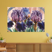 *~* Pruimenblauw IRIS Irissen Bloemen TV2 Canvas Afdruk (Insitu (Woonkamer))