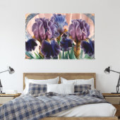 *~* Pruimenblauw IRIS Irissen Bloemen TV2 Canvas Afdruk (Insitu (Slaapkamer))