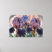 *~* Pruimenblauw IRIS Irissen Bloemen TV2 Canvas Afdruk (Voorkant)