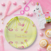 Pruimenbloem met limoengroen papieren bordje (Feest)