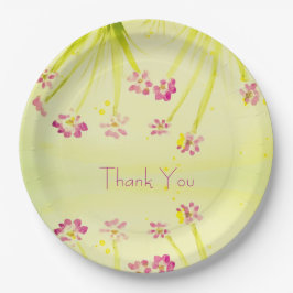 Pruimenbloem met limoengroen papieren bordje