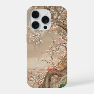 Pruimenbloesem I Japanse kunst I Roze en vintage iPhone 15 Pro Case