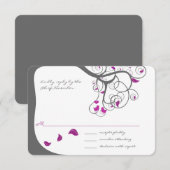 Pruimenboom Wervelende Liefdesvogels Trouw Uitnodi Kaart (Voorkant / Achterkant)