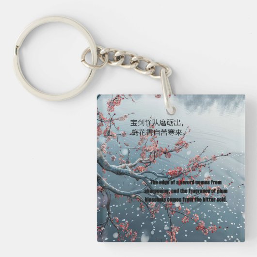 pruimenbossom sleutelhanger (voorkant)
