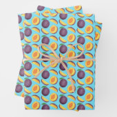 pruimenfruit inpakpapier vel (In situ)