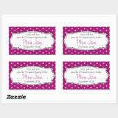 Pruimenjam bewaart paarse voedsellabel sticker (Vel)