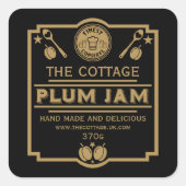 Pruimenjam Conserve Maker Vierkante Sticker (Voorkant)