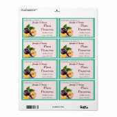 Pruimenjam of bewaart fruitingeblikt pot etiket (Full Sheet)