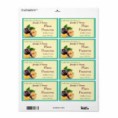 Pruimenjam of conserven II fruitinblikpot Etiket (Full Sheet)
