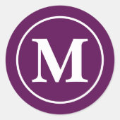 Pruimenperfectie -  Monogram Sticker (Voorkant)