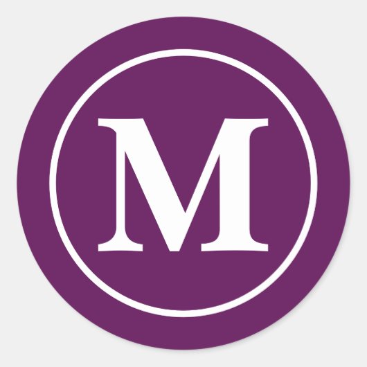 Pruimenperfectie -  Monogram Sticker (Voorkant)