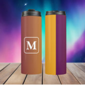 Pruimenzonsondergang - Monogramgradiënt Thermosbeker