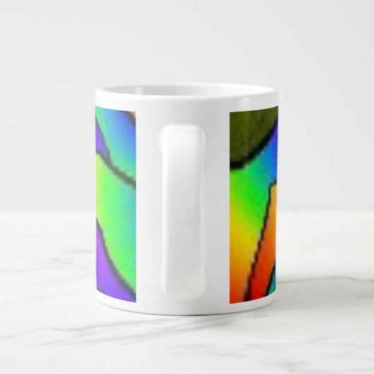 PRUIMKLEURIGE ROZEN BLOEM VREDE KUNST GROTE KOFFIEKOP (Achterkant)