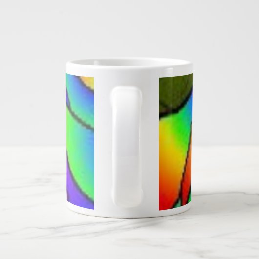 PRUIMKLEURIGE ROZEN BLOEM VREDE KUNST GROTE KOFFIEKOP (Achterkant)