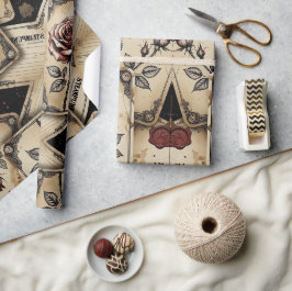 Pruimrozen Mechanische Steampunk  Cadeaupapier