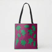 PRUIMWIJN KLEUR GROEN STERREN KERST TOTE BAG (Voorkant)