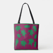 PRUIMWIJN KLEUR GROEN STERREN KERST TOTE BAG (Achterkant)