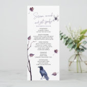 PRUIMZWARTE KRAAI SPIN HERFST BLADEREN HALLOWEEN MENU (Staand voorkant)