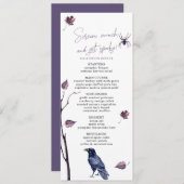 PRUIMZWARTE KRAAI SPIN HERFST BLADEREN HALLOWEEN MENU (Voorkant / Achterkant)