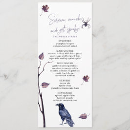 PRUIMZWARTE KRAAI SPIN HERFST BLADEREN HALLOWEEN MENU