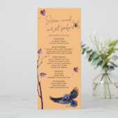 PRUIMZWARTE KRAAI SPIN HERFST BLADEREN HALLOWEEN MENU (Staand voorkant)