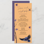 PRUIMZWARTE KRAAI SPIN HERFST BLADEREN HALLOWEEN MENU (Voorkant / Achterkant)