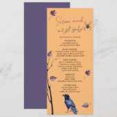 PRUIMZWARTE KRAAI SPIN HERFST BLADEREN HALLOWEEN MENU (Voorkant / Achterkant)