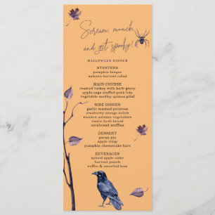 PRUIMZWARTE KRAAI SPIN HERFST BLADEREN HALLOWEEN MENU