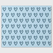 Pruisblauw op lichtblauw cadeaupapier (Vlak)