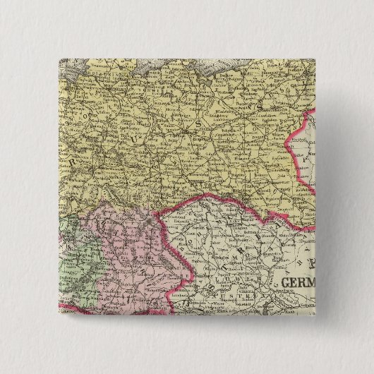 Pruisen, Duitse staten Vierkante Button 5,1 Cm (Voorkant)