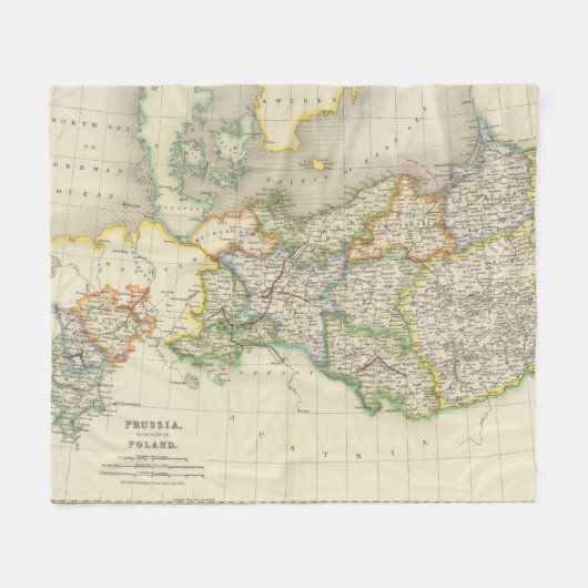 Pruisen en Polen Fleece Deken (Voorkant (Horizontaal))