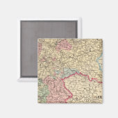 Pruisen, kaart van de Duitse staten door Mitchell Magneet (Voorkant / Achterkant)