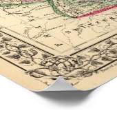 Pruisen, kaart van de Duitse staten door Mitchell Poster (Hoek)