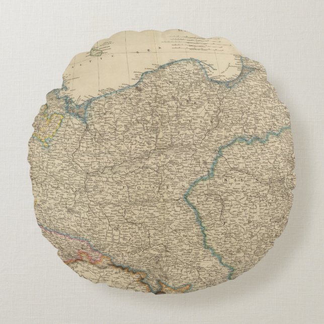 Pruisen, Polen Rond Kussen (Voorkant)