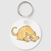 Pruisende Tabby Kat Sleutelhanger (Achterkant)