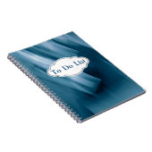 Pruisisch blauw Abstract gepersonaliseerd Notitieboek (Rechterzijde)