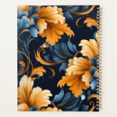 Pruisisch Blauw, Sinaasappel en Mosterd Rococo Vin Planner (Achterkant)